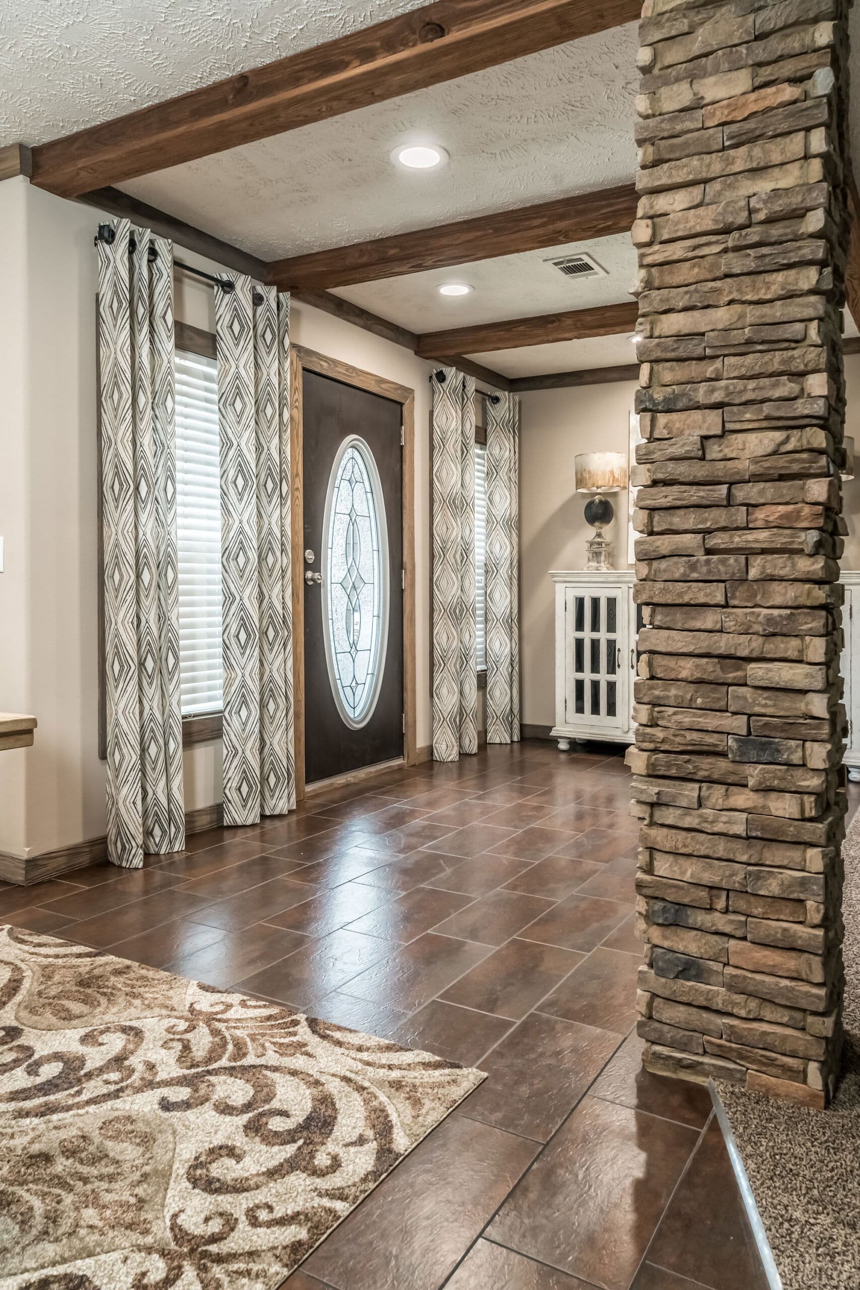 The rock interior home features