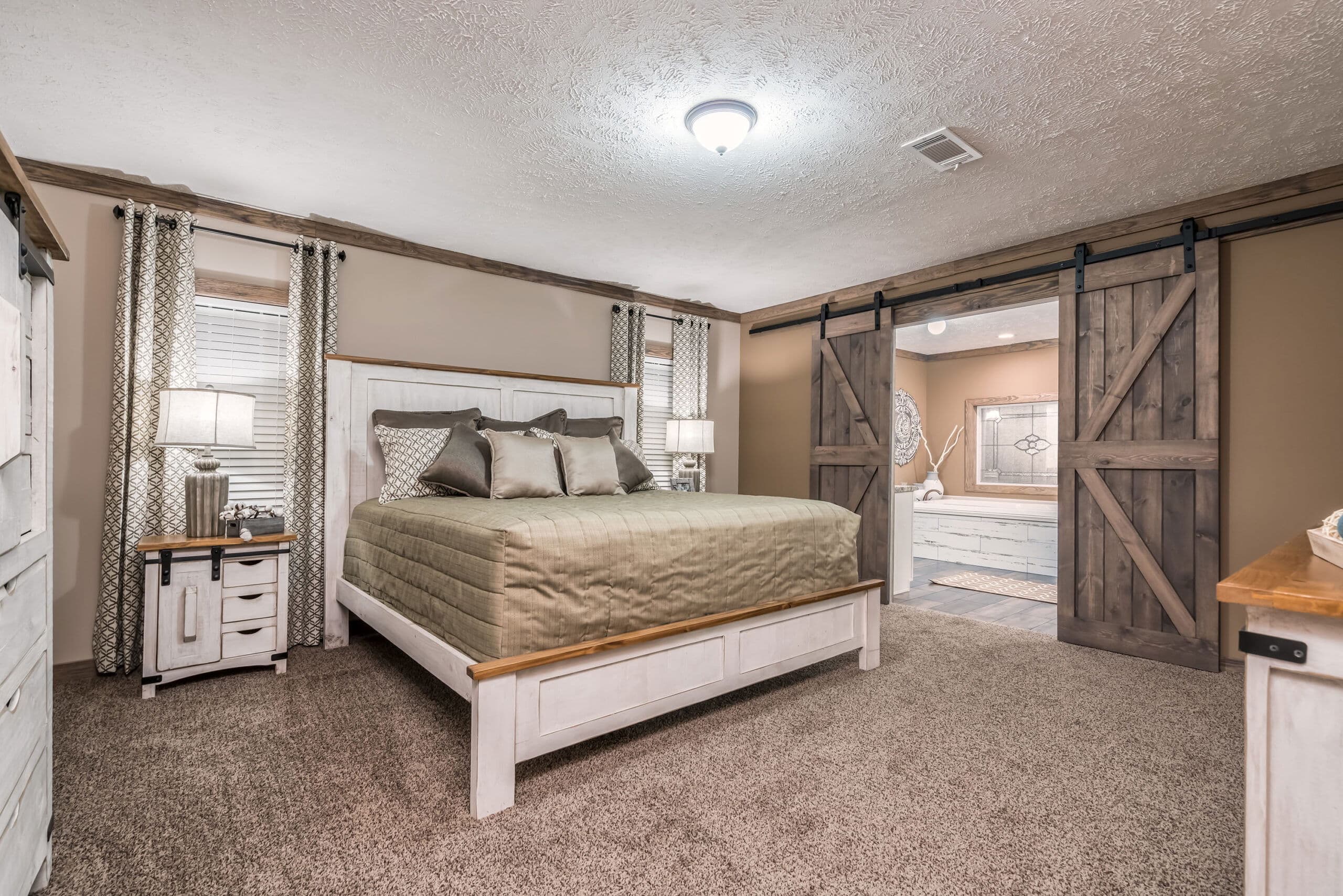 The rock bedroom home features