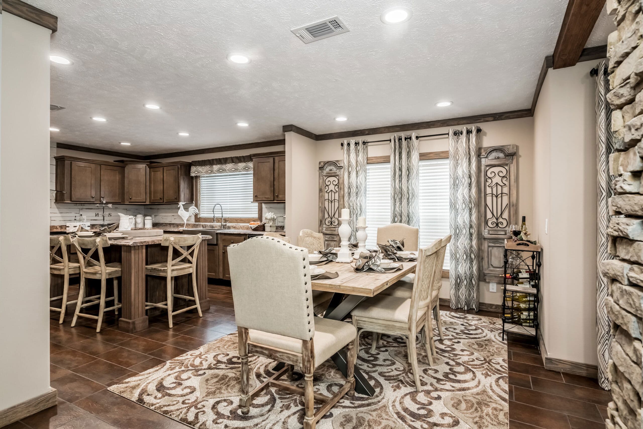 The rock interior home features