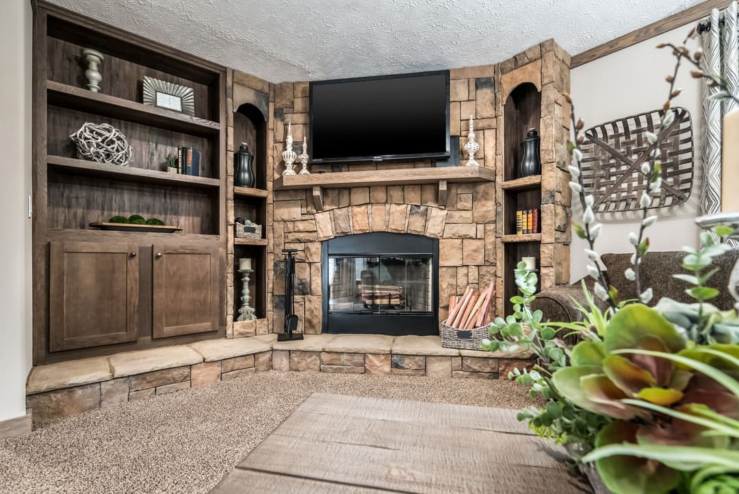 The rock interior home features