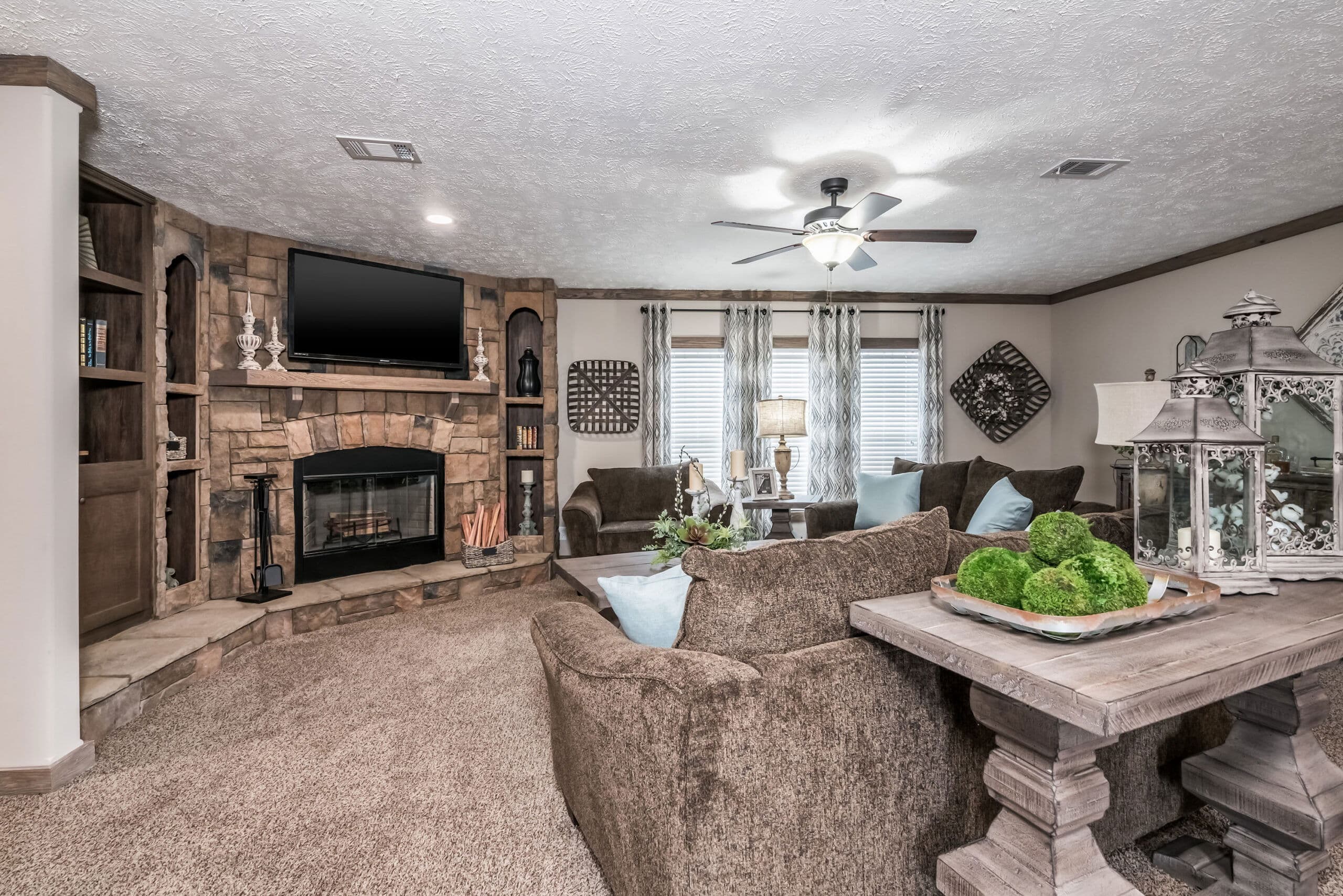 The rock interior home features