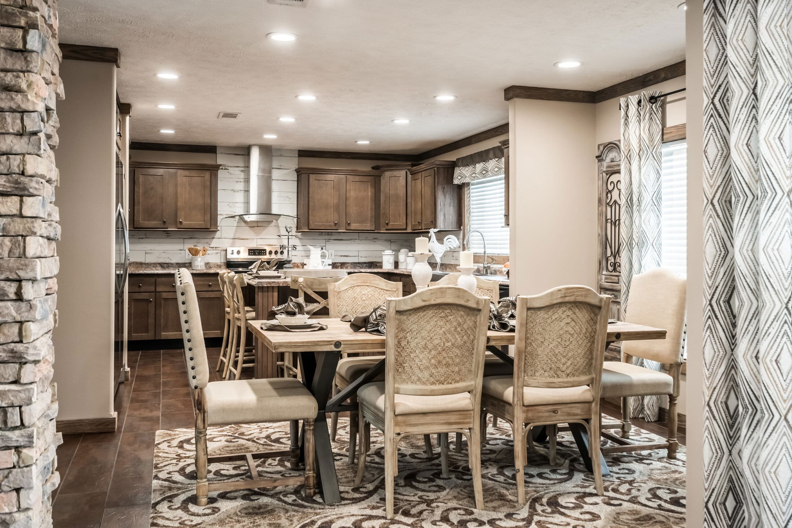 The rock interior home features