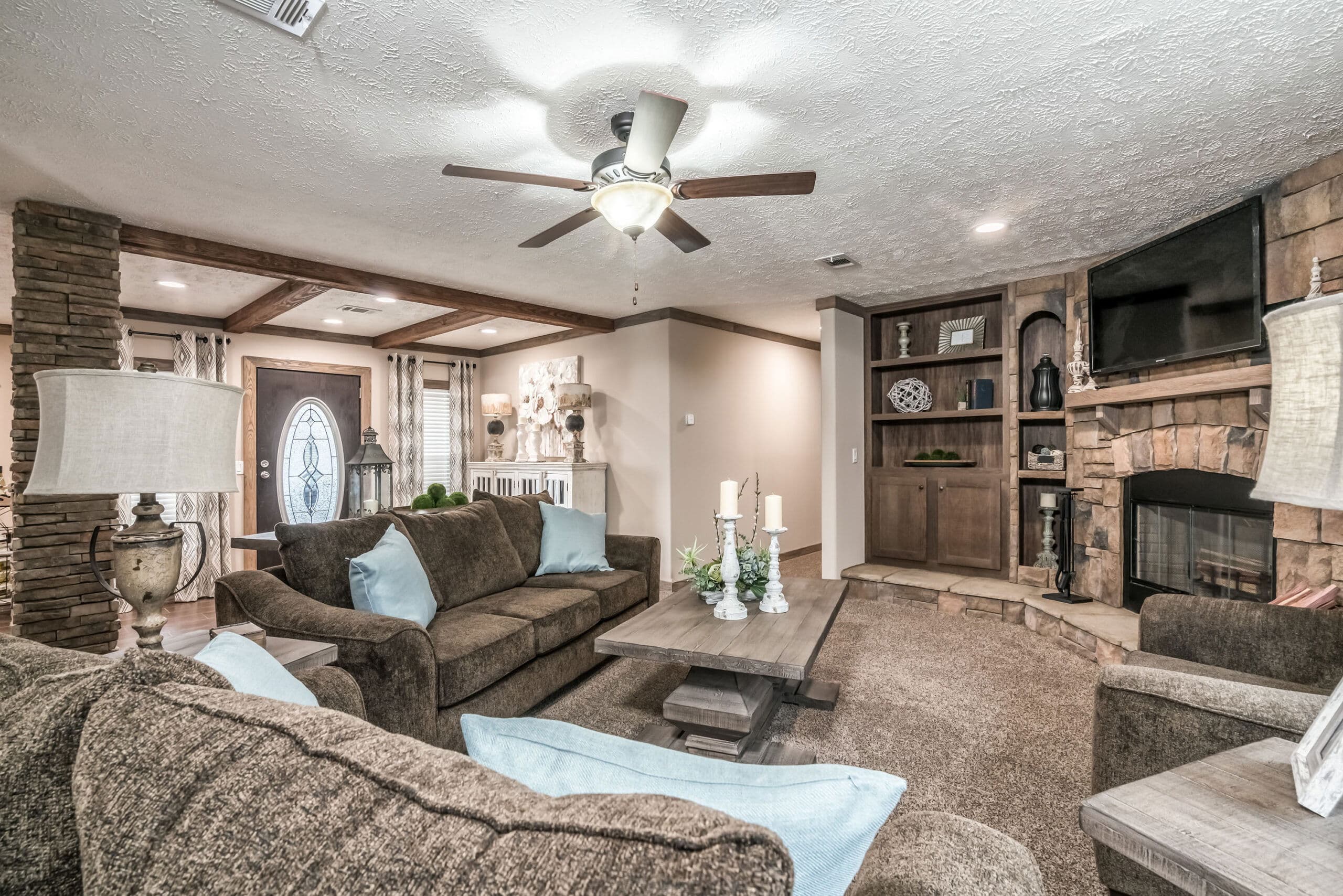 The rock interior home features