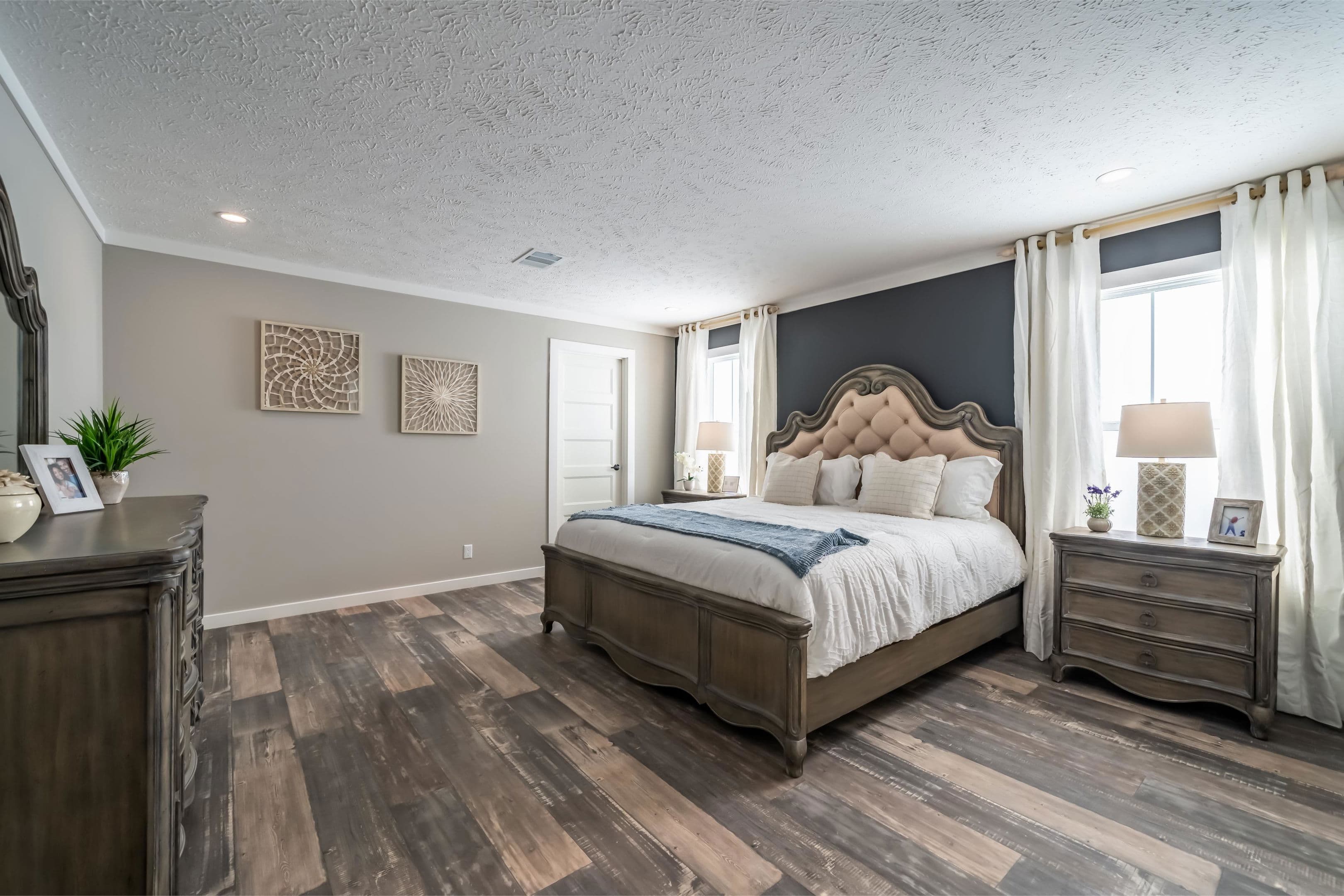 The magnolia bedroom home features