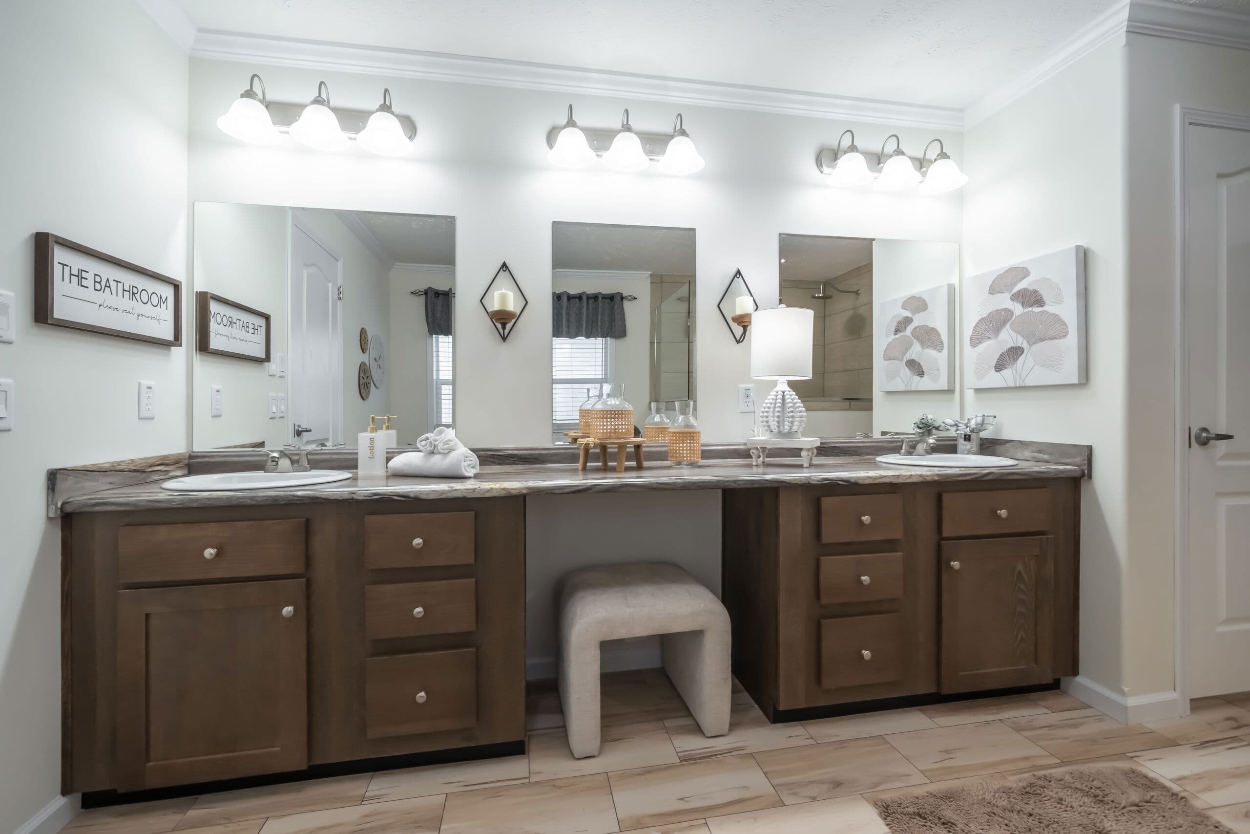 The colt 45 bathroom home features